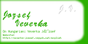 jozsef veverka business card